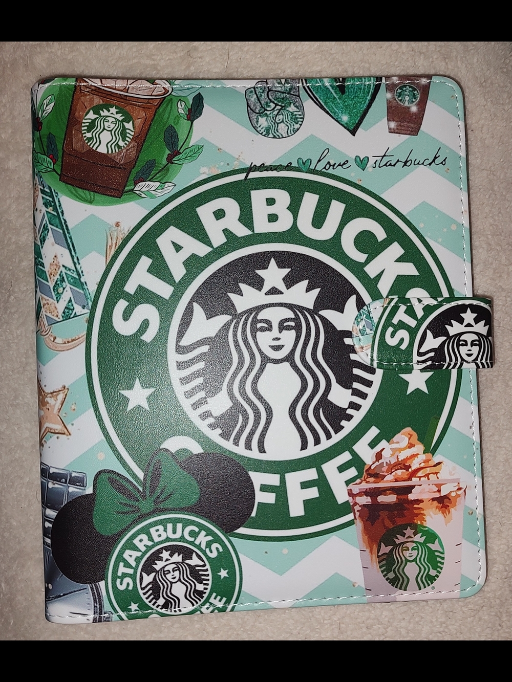 New! A5 Starbucks Themed Binder Notebook With Paper